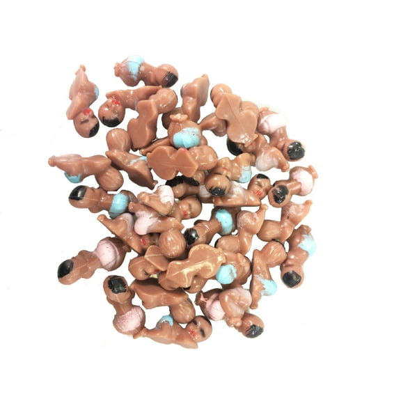 60 Pcs Brown 7/8" Assorted Colors Sleeping Baby Shower Favor Party Game Decor Party Decorations