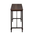 thumbnail image 4 of Hillsdale Furniture Trevino Distressed Walnut Top Copper Metal Console Table, 4 of 5