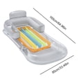 thumbnail image 1 of Water Recliner Hammock Inflatable Floating Swimming Mattress Sea Swimming Ring Summer Pool Party Lounge Bed Pool Accessories Transparent 012, 1 of 1