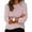Pink, variant on WMTBSRSW Women's Fall Striped Basic Shirts Casual Long Sleeve Tops Loose Casual Crewneck Going out Tops Plus Size Tee Pink 3X-Large