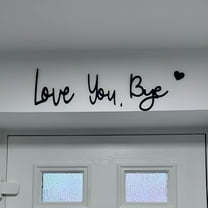 XIBUFE "Love You Bye" Wooden Sign - Family Wall Art for Above Door with Glue Points