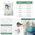 thumbnail image 6 of Blue Octopus Coastal Tie Up Curtains 45 Inches Long, Kitchen Window Curtains Over Sink, Coral Summer Beach Nautical Ocean Beige Small Window Curtains Balloon Curtains Valances for Bedroom 34"x45", 6 of 8