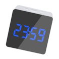 thumbnail image 2 of Reloj despertador digital LED Temperatura Escritorio Espejo de maquillaje Arte Snooze Reloj Dormitorio Decoración de oficina, Cuadrado kenally HA3237-04B, 2 of 6