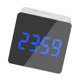 thumbnail image 2 of Reloj despertador digital LED Temperatura Escritorio Espejo de maquillaje Arte Snooze Reloj Dormitorio Decoración de oficina, Cuadrado seitruly HA3237-04B, 2 of 6