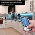 thumbnail image 3 of Graflsoa Orange Wireless BBQ Thermometer with Waterproof Probe, 0-250℃ Range, 20-30m RF Transmission, Battery Not Included, Model SN023, 3 of 7