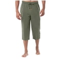 thumbnail image 2 of Maplenight Mens Capris Lounge Pants with Pockets Drawstring Elastic Waist Crop Pajama Pants, 2 of 7