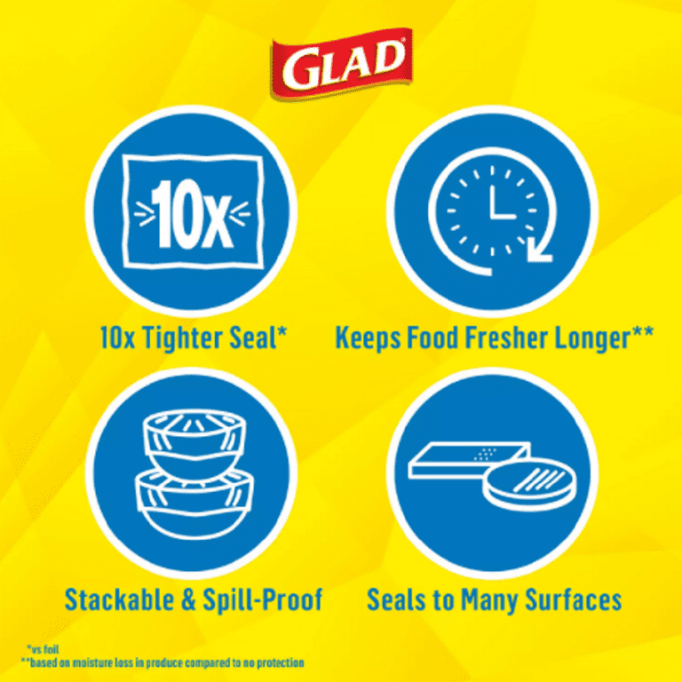 Glad Press'n Seal Food Plastic Wrap 2 x (280 sq. ft., 2 pk.x 140 ) = 560  sq.ft