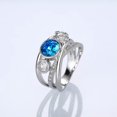 thumbnail image 2 of K-KED Women Fashion 925 Silver Wedding Rings Cubic Zirconia Delicate Jewelry Size 6-10-10, 2 of 6