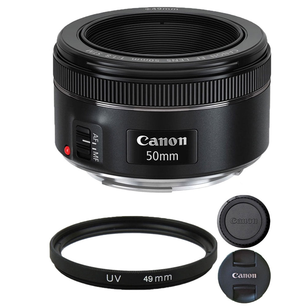 Canon EF 50mm f/1.8 STM Lens with 49mm UV Filter - Walmart.com
