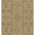 thumbnail image 2 of JERFIT Indoor Outdoor Rug 7x10, Natural Light Brown Reversible Flatweave Area Rug, All Weather Polypropylene, Easy Clean Patio Carpet for High Traffic, Living Room, Entryway, 2 of 7