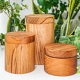 thumbnail image 4 of Teak Wood Container with Wooden Lid - Large 2-Pack, 4 of 5