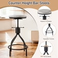 thumbnail image 4 of Ktaxon Mid-Century Modern 84" Bar Table and Chairs Set for 4~6, Pub Set for 4 with PU Padded Barstools Swivel Stool Dining Table Set, Modern Dining Set for 4, Gray Oak, 4 of 9
