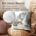 thumbnail image 2 of Winter Reindeer Throw Pillow Covers 20 x 20 Inch Xmas Wildlife Forest Snowflake Outdoor Decoration Cushion Case for Holiday Sofa Living Room,Set of 2, 2 of 5