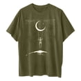 thumbnail image 4 of Blusa de manga corta con estampado de luna y sol de calavera con mangas caídas vintage para mujer Fridja  gope1691, 4 of 9