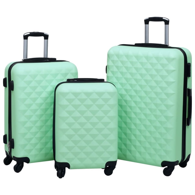 vidaXL Ensemble de Valises Rigides sur Roulettes 3 Pcs Menthe ABS