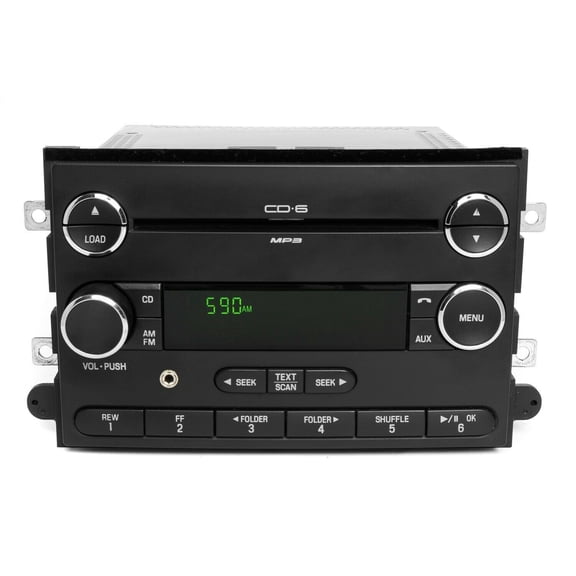 Restored 08 Ford Fusion Mercury Milan AMFM Radio w Auxiliary Input Upgrade 8E5T-18C815-BF (Refurbished)