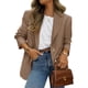 thumbnail image 1 of Blazer PRETTYGARDEN 2025 para Mujer Casual de Negocios Marrón, 1 of 5