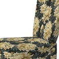 thumbnail image 4 of Designart « Opulent Navy Gold Damask VI » Fauteuil d'Appoint Rembourré à Motif Damassé Doré - Fauteuil à Accoudoirs Bohème et Éclectique pour Salon, 4 of 7