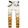 thumbnail image 2 of JGTDBPO Ripped Jeans Pants Men Fashion Trend Men'S Micro Elastic Slim Elastic Small Straight Leg Tie-Dye Trousers, 2 of 9