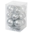 thumbnail image 4 of SLEETLY 32pk Christmas Ornaments for Tree Holiday Xmas Decorations, Silver (DEFECTIVE UNITS), 4 of 6