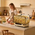 thumbnail image 3 of ZIATUBLES Sunflower Butterfly Print Toaster Oven Cover Dustproof Kitchen Appliance Storage Case Bakeware Oven Protector with Top Handle Countertop Decorative Accessories, 20.5" x 16.5" x 10", 3 of 8