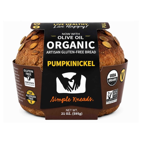 Simple Kneads Pumpkinickel Organic Bread, 21 oz