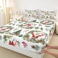 thumbnail image 3 of Castle Fairy Teens Santa Claus 3pcs Twin Sheet Sets,Cardinal Bird Twin Fitted Sheet,Merry Christmas Breathable Flat Sheet,Ultra Soft Home Decor, 3 of 7