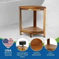 thumbnail image 4 of EcoDecors SnazzyCorner Teak Corner Shower Bench with Shelf, EarthyTeak, 4 of 10