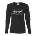 thumbnail image 2 of Wild Bobby Stronger than Cancer USA Flag Sleeve Breast Cancer Awareness Women Graphic Long Sleeve T-Shirt, Black, Small, 2 of 6