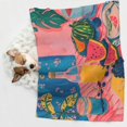 thumbnail image 6 of Yiaed Colorful Summer Fruit Table Print Dog Blankets-Cat Blanket Washable for Couch Protection,Puppy Blanket, Soft Plush Reversible Throw Furniture Protector-Medium, 6 of 8