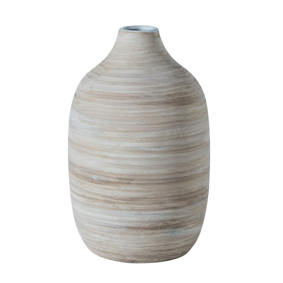 ALMA 9 Inch Creamy Textured Vase for Modern Home Decor|White Ceramic Pampas Grass Vase|Decorative Rustic Vase for Modern Farmhouse Decor,Coffee Table Decor, Shelf, Mantel Decor