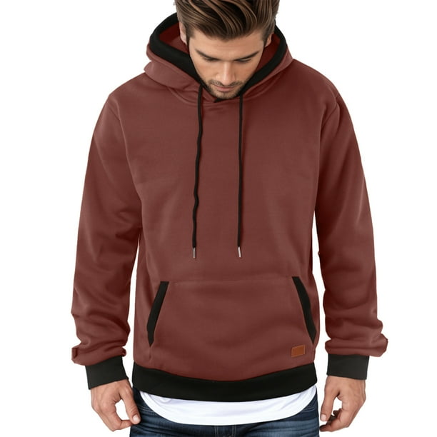WILLBEST Sudaderas Deportivas para Hombre, Suéter con Capucha y Bolsillo con Cordón, Color Sólido A Juego, Moda y Ocio, Otoño e Invierno Grande