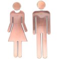 thumbnail image 1 of 2 letreros de baño de acero inoxidable para hombres y mujeres., 1 of 7