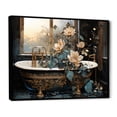 thumbnail image 2 of Designart "Gold Made Bathtub II" Bath & Laundry Floater Framed Wall Art Print, 2 of 7