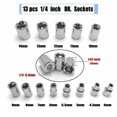 thumbnail image 3 of 46 -Pièce 1/4-inch Tournevis d'Entraînement Bit Set Métrique Clé à Rochet Kit Outils pour la Réparation Automobile Ménage, 3 of 8