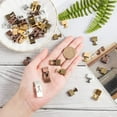 thumbnail image 4 of 1Box 32 Sets 10mm Leather Cord End Clasp 4 Colors Tibetan End Lock Rectangle Jewlery Clasps for Bracelet Necklaces Jewelry Making, 4 of 8