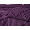 thumbnail image 4 of DNG Creations 3 Piece Diamond Ruffle Comforter 100% Egyptian Cotton, 800TC - Solid Plum Colour - Super Soft 550 GSM All Season ( Oversized Queen - Size ), 4 of 6