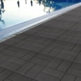 thumbnail image 6 of Pure Garden Rubber Deck Tiles 8-Pack - 28SQFT Outdoor Flooring Pavers, Gray, 6 of 10