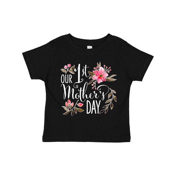 Inktastic Our First Mother's Day- pink flowers Boys or Girls Toddler T-Shirt