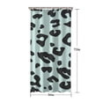 thumbnail image 5 of Light Blue and Black Of Leopard Print Shower Curtain 36"x72" ,Bathroom Decorative Shower Curtains Set with 12 Hooks,Modern Waterproof Washable Shower Curtain, 5 of 6