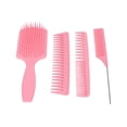 thumbnail image 5 of Sarapandan 4-Piece Detangler for Long, Thick Hair, Styling Tool in Pink Gift Box Professional Hair Comb Set for Men & Women, 5 of 8