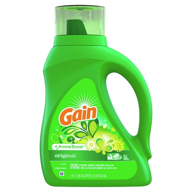 Gain 12784 6/Carton 50 oz. Bottle Liquid Detergent Original Walmart