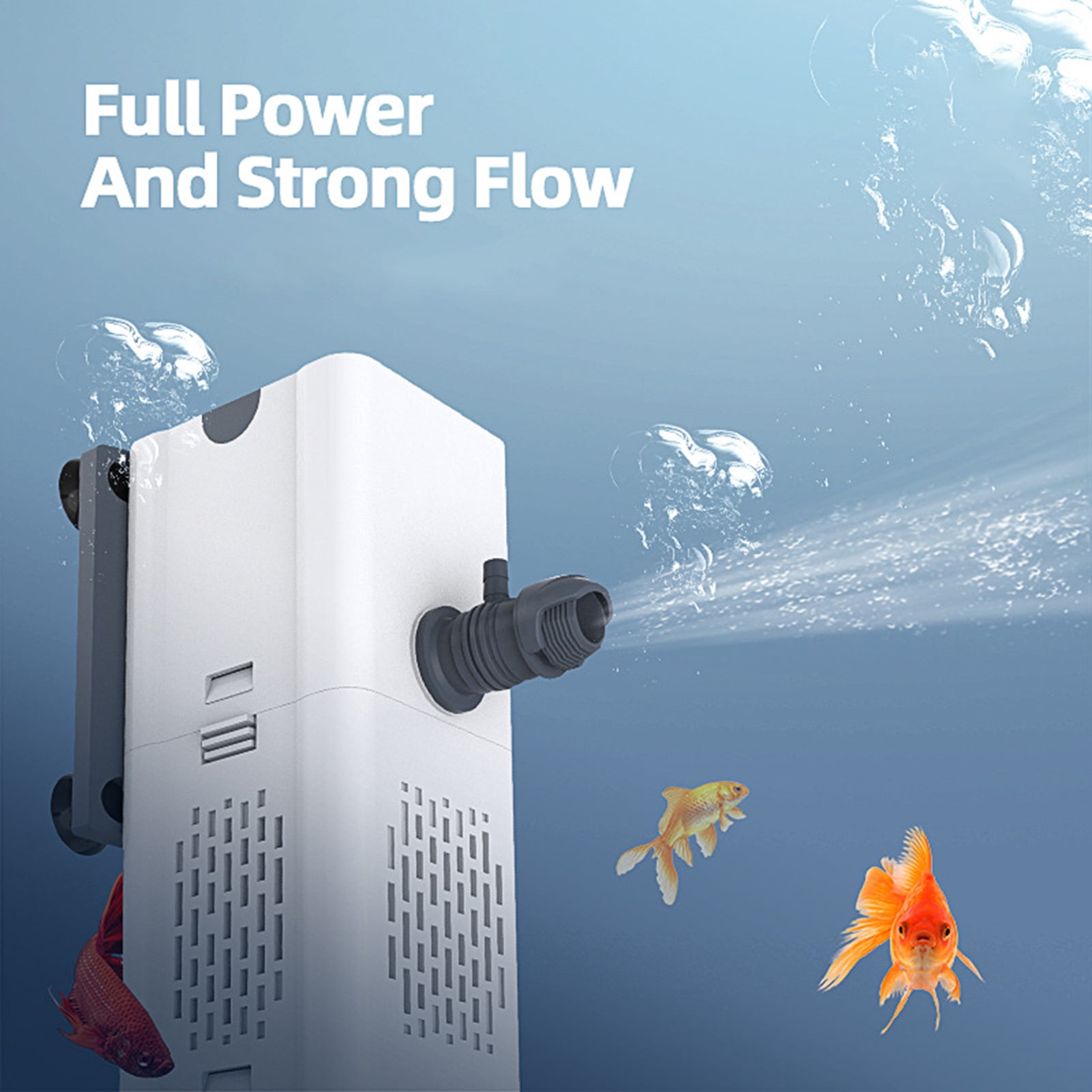 Noise 15W Aquarium Filter, Fish Tank Filter Aquarium Filtration Pump Circulation Internal Filter With Maximum Flow Of 1000L/H Adjustable Airflow Quiet And Low Noise