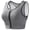 Gray, variant on Front Zipper Racerback Sports Bra for Women, High Impact & Molded Cups, Supportive for Running Gym