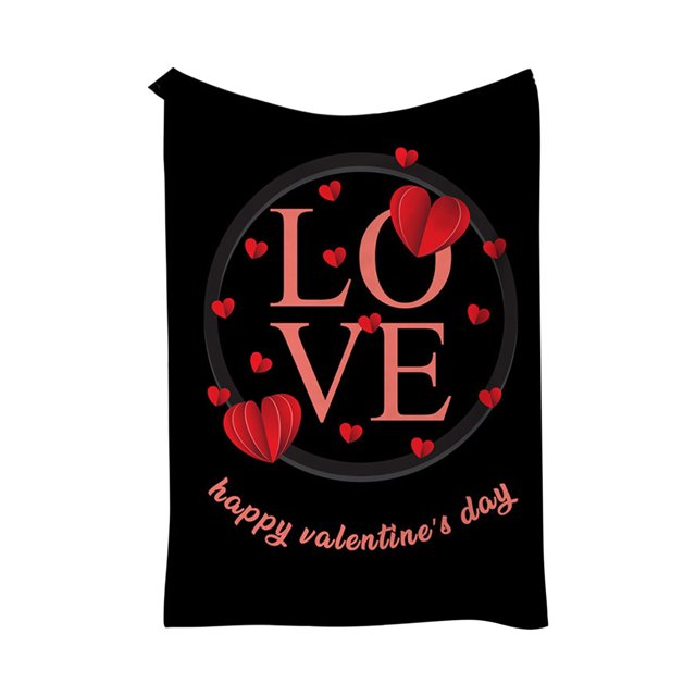 Puntoco Manta de franela para el día de San Valentín, manta para novia, manta para sofá de dormitorio, lavable