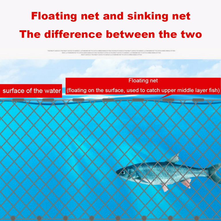 Goine Fishing Net Fish Mesh Trap Monofilament Gill Netting Outdoor Fishing  Tackle 