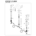 thumbnail image 3 of Kingston Brass KS5361BX Vintage Two-Handle Deck Mount Roman Tub Faucet, Polished Chrome, 3 of 4