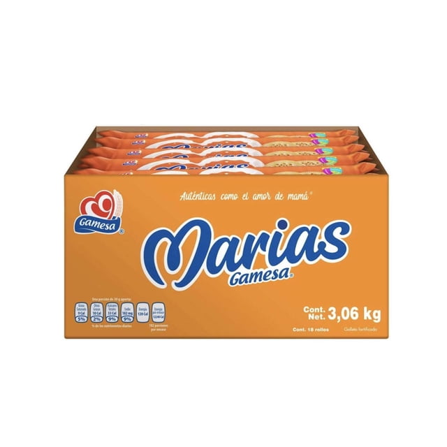 Gamesa - GALLETAS MARIAS GAMESA CAJA GRANDE 20 PIEZAS DE 170 C/U TOTAL 3.06 KILOSGRAMOS NEGOCIO SNACK BOTANA BOCADILLO NEGOCIO HOGAR