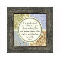 God’s Love, John 316 Wall Décor, For God So Loved the World Picture, 6x6 75547