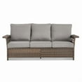 thumbnail image 3 of PARKWELL Wicker Outdoor 3 Seater Sofa,Patio Rattan Couch with Cushions Deep Seat,Gray, 3 of 10